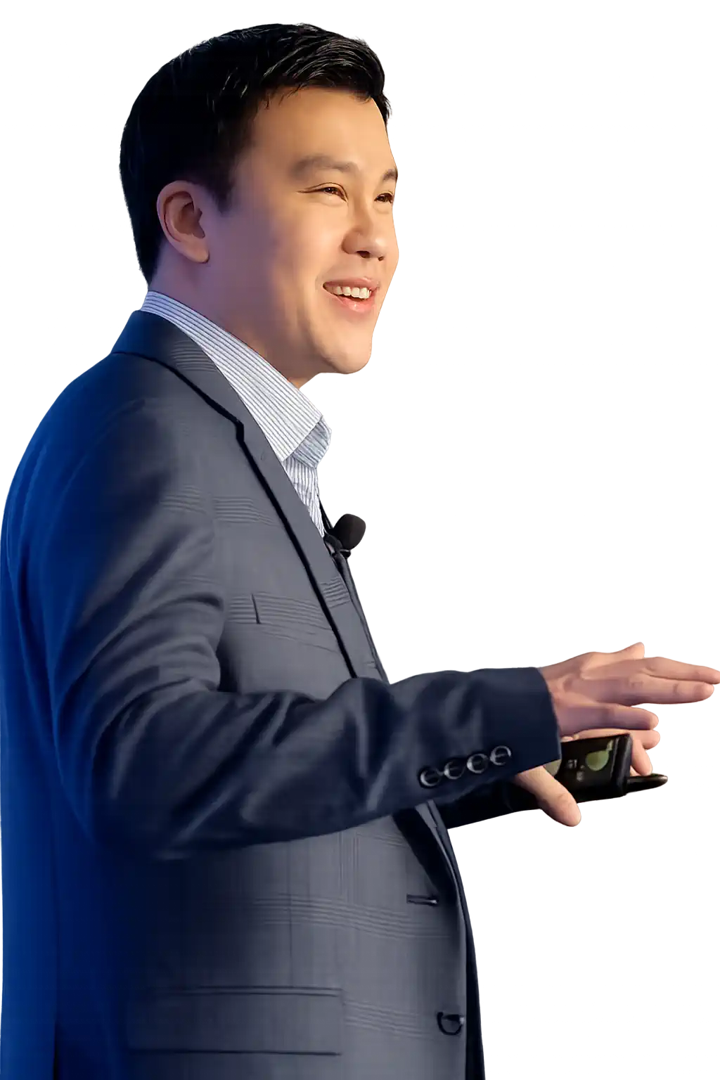 Charlie Ang presenting